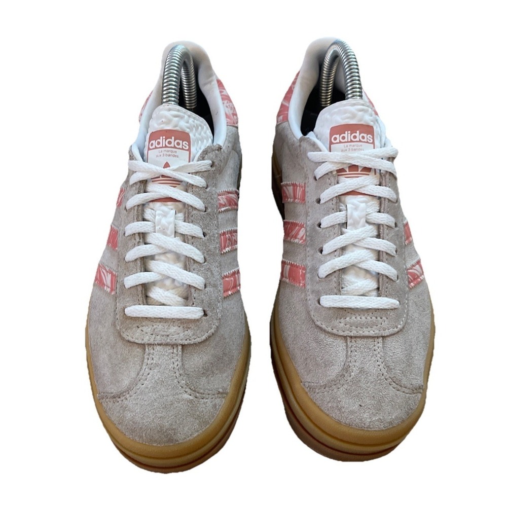 Adidas Gazelle Bold Retro Wedge Sneakers Classics Originals Women Size 6.5 Beige